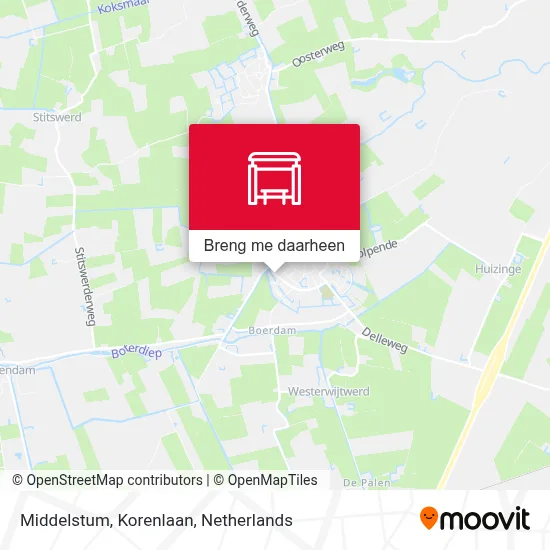 Middelstum, Korenlaan kaart