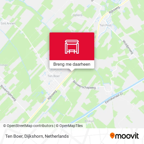 Ten Boer, Dijkshorn kaart