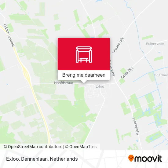 Exloo, Dennenlaan kaart