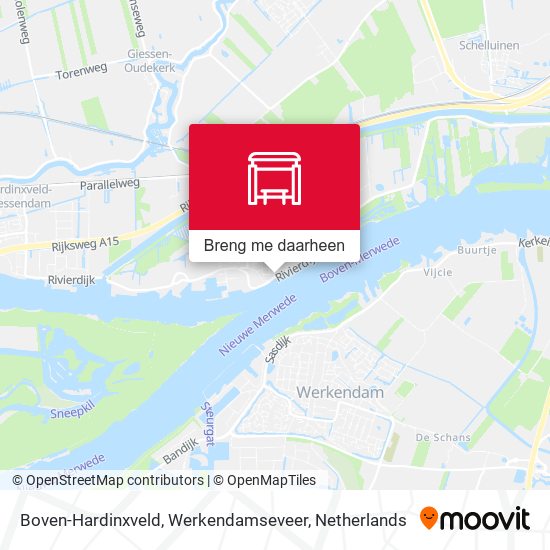 Boven-Hardinxveld, Werkendamseveer kaart