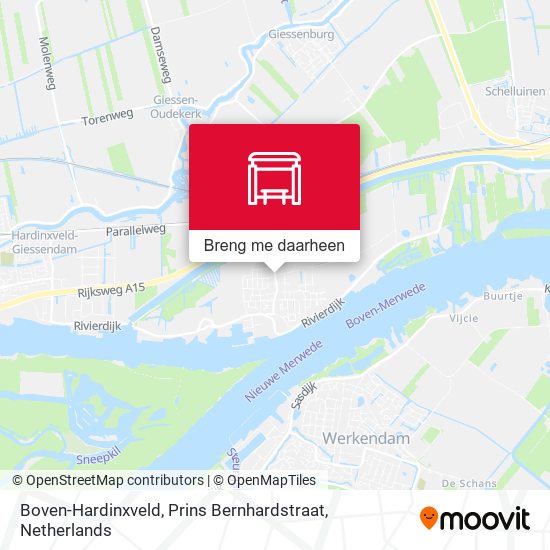 Boven-Hardinxveld, Prins Bernhardstraat kaart