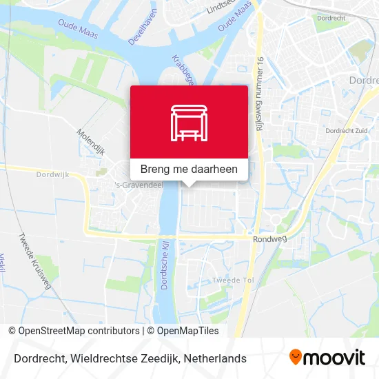 Dordrecht, Wieldrechtse Zeedijk kaart