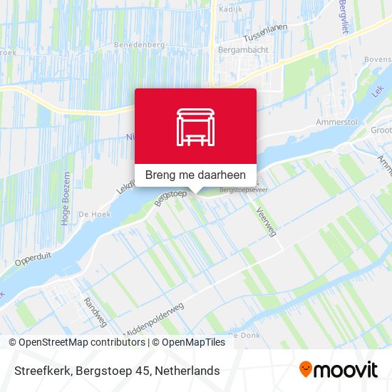 Streefkerk, Bergstoep 45 kaart