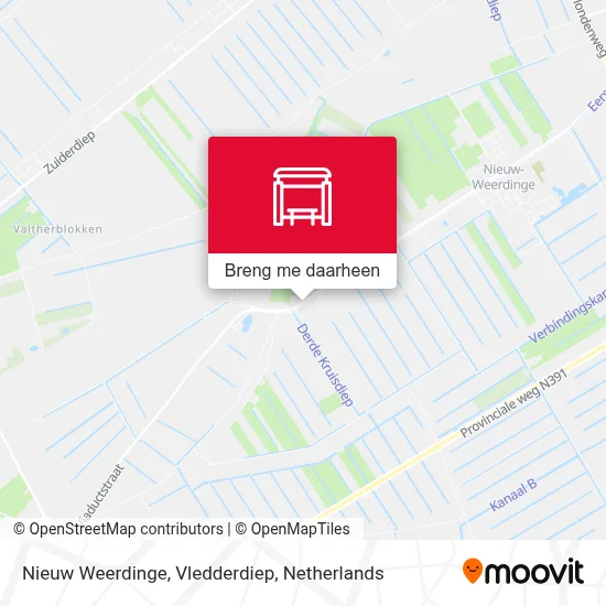 Nieuw Weerdinge, Vledderdiep kaart