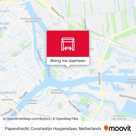 Papendrecht, Constantijn Huygenslaan kaart