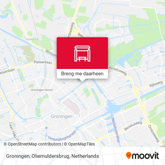 Groningen, Oliemuldersbrug kaart