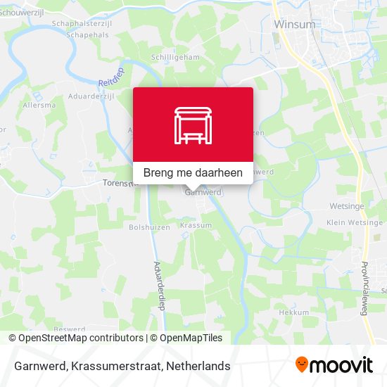 Garnwerd, Krassumerstraat kaart