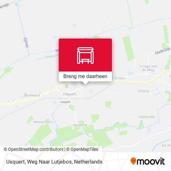 Usquert, Weg Naar Lutjebos kaart