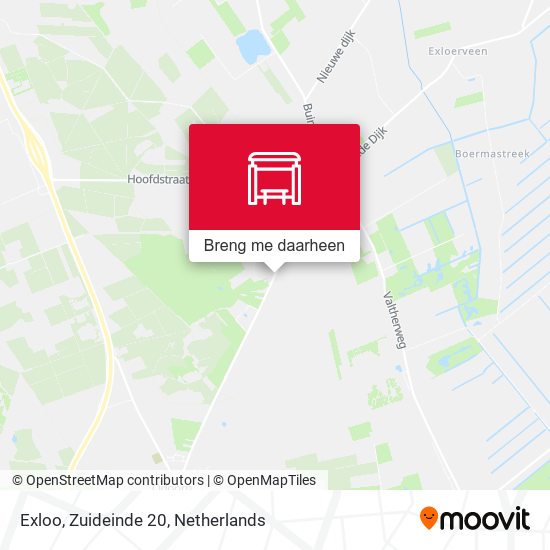 Exloo, Zuideinde 20 kaart