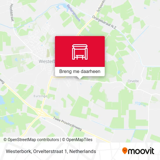 Westerbork, Orvelterstraat 1 kaart