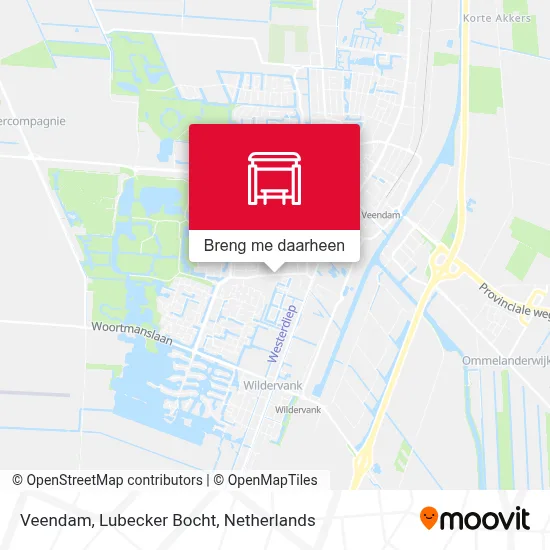Veendam, Lubecker Bocht kaart