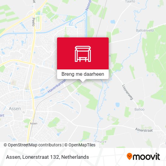 Assen, Lonerstraat 132 kaart