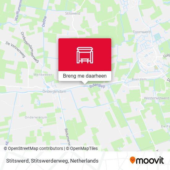 Stitswerd, Stitswerderweg kaart
