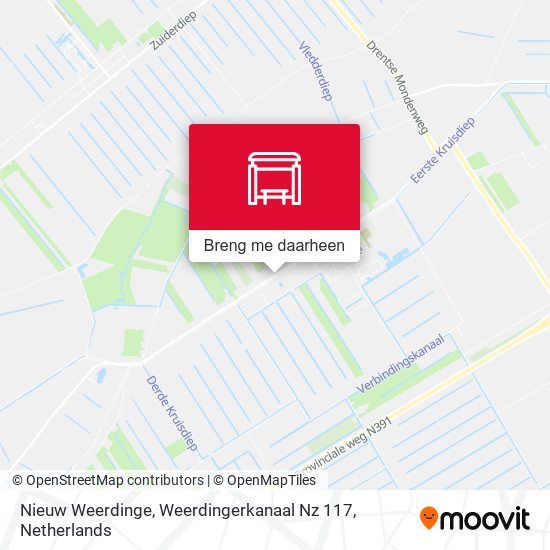 Nieuw Weerdinge, Weerdingerkanaal Nz 117 kaart