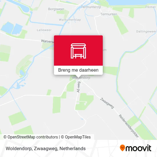 Woldendorp, Zwaagweg kaart