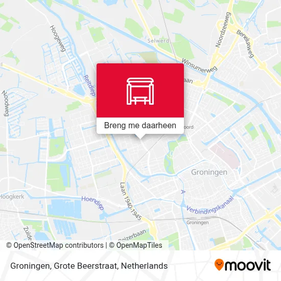 Groningen, Grote Beerstraat kaart