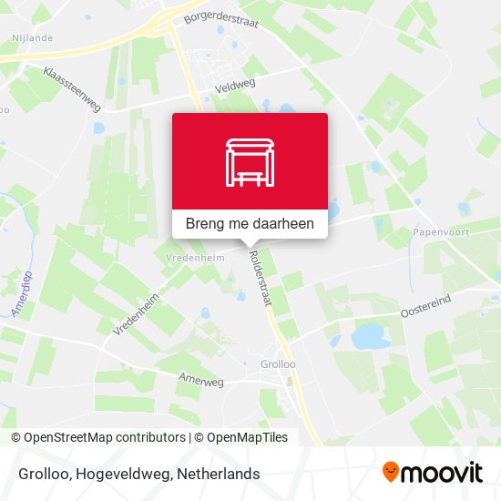 Grolloo, Hogeveldweg kaart