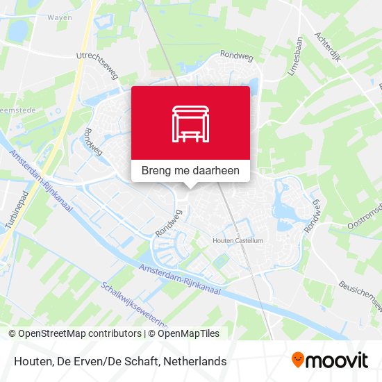 Houten, De Erven/De Schaft kaart