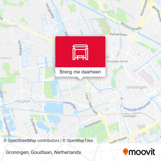 Groningen, Goudlaan kaart