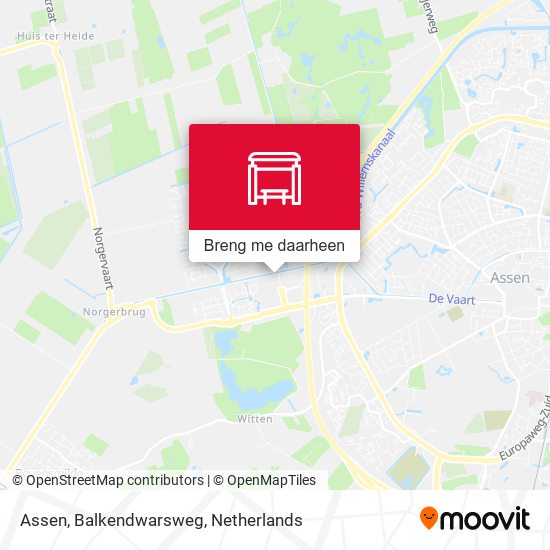 Assen, Balkendwarsweg kaart