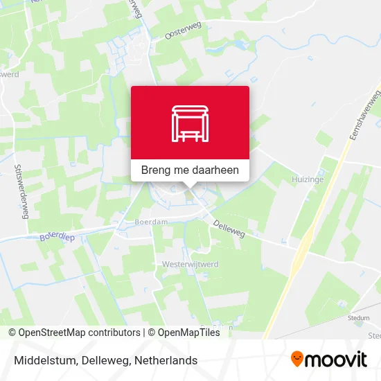 Middelstum, Delleweg kaart