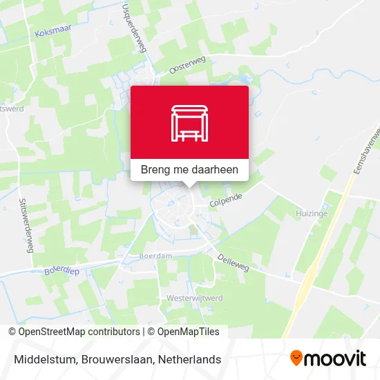 Middelstum, Brouwerslaan kaart