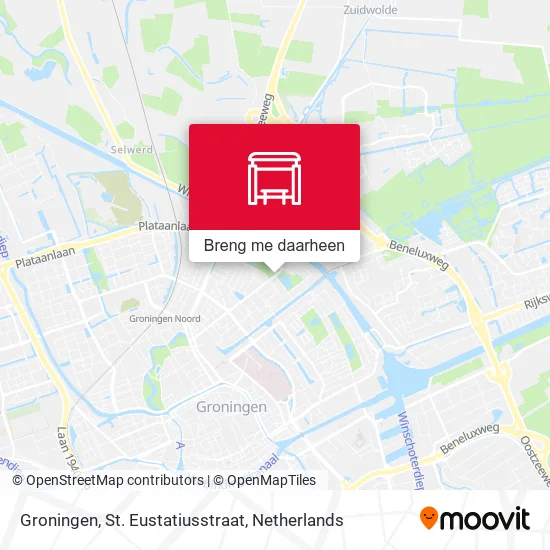 Groningen, St. Eustatiusstraat kaart