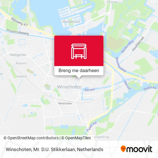 Winschoten, Mr. D.U. Stikkerlaan kaart