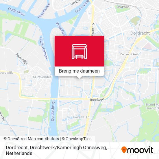 Dordrecht, Drechtwerk / Kamerlingh Onnesweg kaart