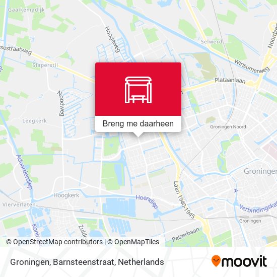 Groningen, Barnsteenstraat kaart