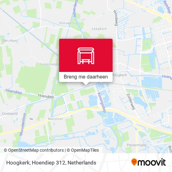 Hoogkerk, Hoendiep 312 kaart