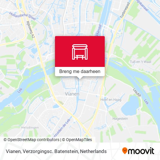 Vianen, Verzorgingsc. Batenstein kaart