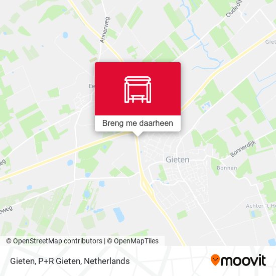 Gieten, P+R Gieten kaart