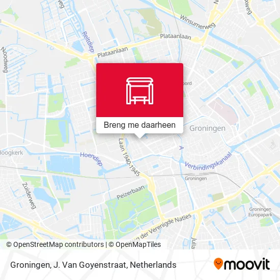 Groningen, J. Van Goyenstraat kaart
