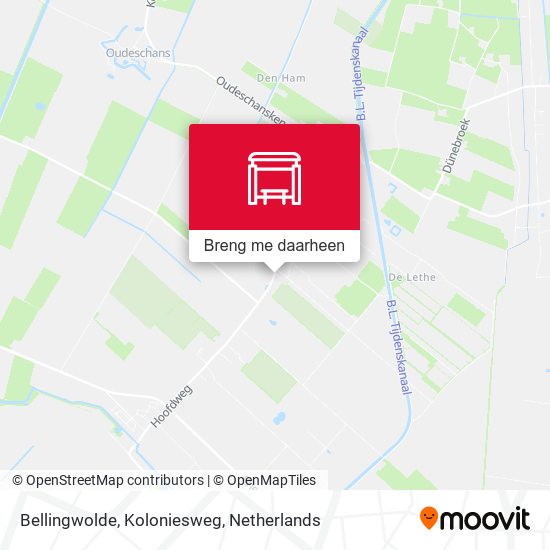 Bellingwolde, Koloniesweg kaart