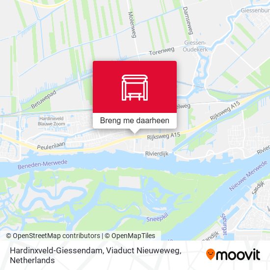 Hardinxveld-Giessendam, Viaduct Nieuweweg kaart