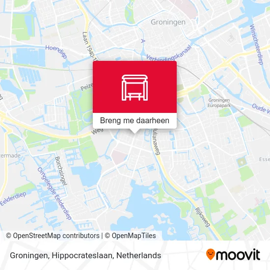 Groningen, Hippocrateslaan kaart