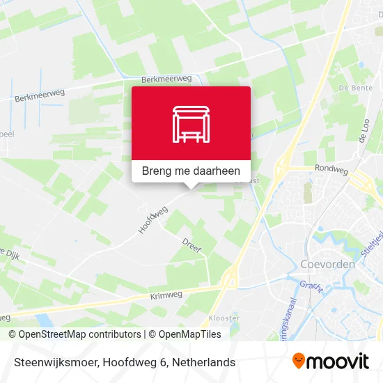 Steenwijksmoer, Hoofdweg 6 kaart