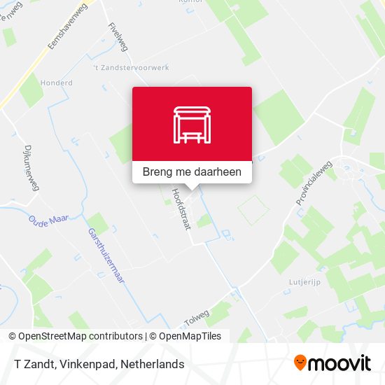 T Zandt, Vinkenpad kaart