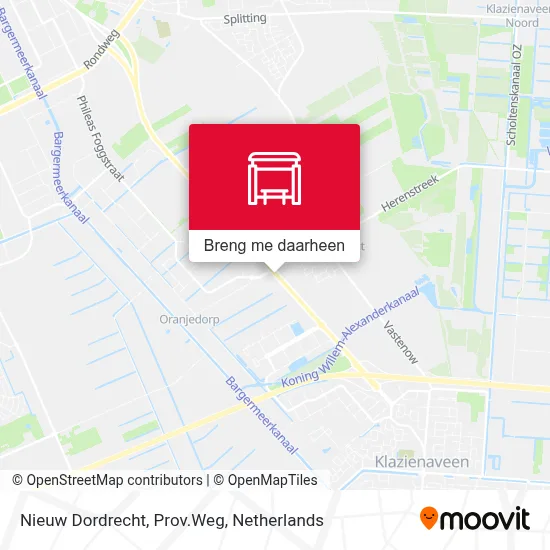 Nieuw Dordrecht, Prov.Weg kaart