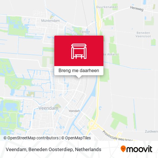Veendam, Beneden Oosterdiep kaart