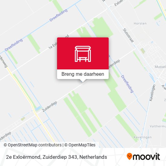 2e Exloërmond, Zuiderdiep 343 kaart