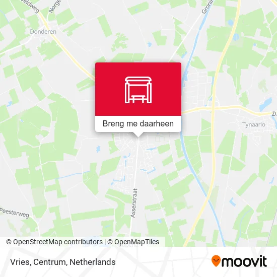 Vries, Centrum kaart
