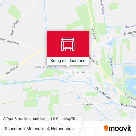 Scheemda, Molenstraat kaart