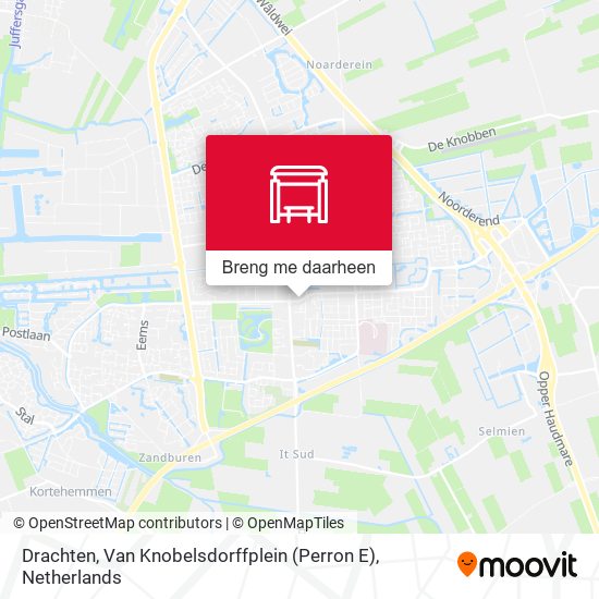 Drachten, Van Knobelsdorffplein (Perron E) kaart