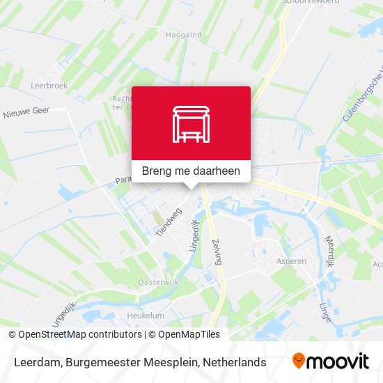 Leerdam, Burgemeester Meesplein kaart
