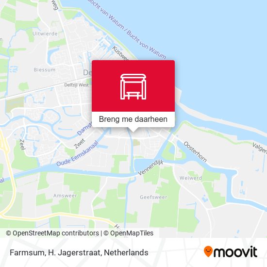 Farmsum, H. Jagerstraat kaart