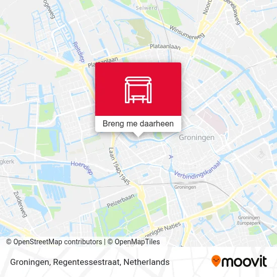 Groningen, Regentessestraat kaart