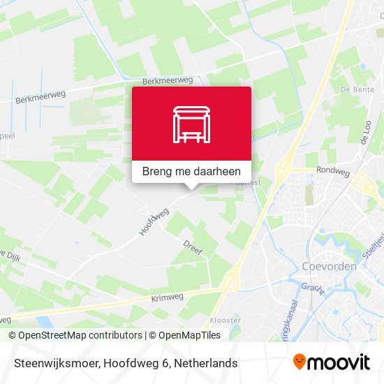 Steenwijksmoer, Hoofdweg 6 kaart