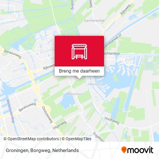 Groningen, Borgweg kaart